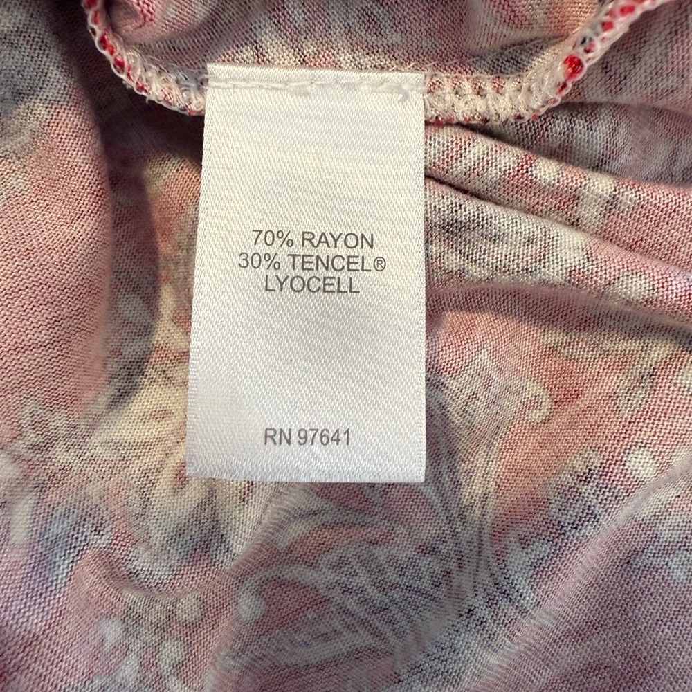 J. Jill Red Paisley Tunic Top - Picture 6 of 7